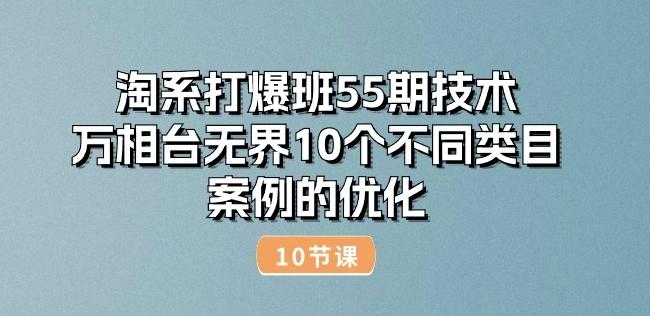 淘系打爆班55期技术：万相台无界10个不同类目案例的优化(10节)-我爱自学网