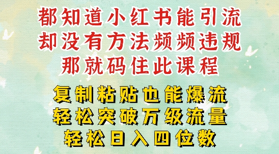 小红书靠复制粘贴一周突破万级流量池干货，以减肥为例，每天稳定引流变现四位数【揭秘】-我爱自学网