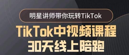 TikTok中视频课程30天线上陪跑，明星讲师带你玩转TikTok-我爱自学网