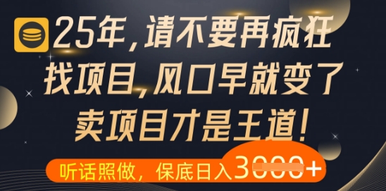 什么？25年你还在疯狂找项目做，醒醒吧，看完这些你全都懂了【揭秘】-我爱自学网