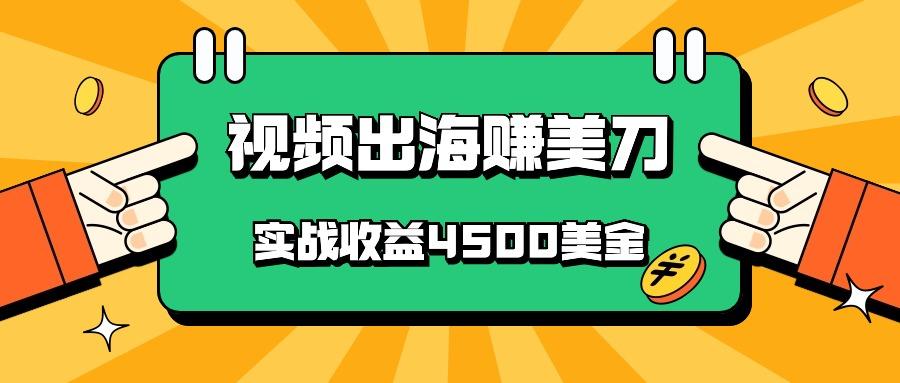 国内爆款视频出海赚美刀，实战收益4500美金，批量无脑搬运，无需经验直接上手-我爱自学网