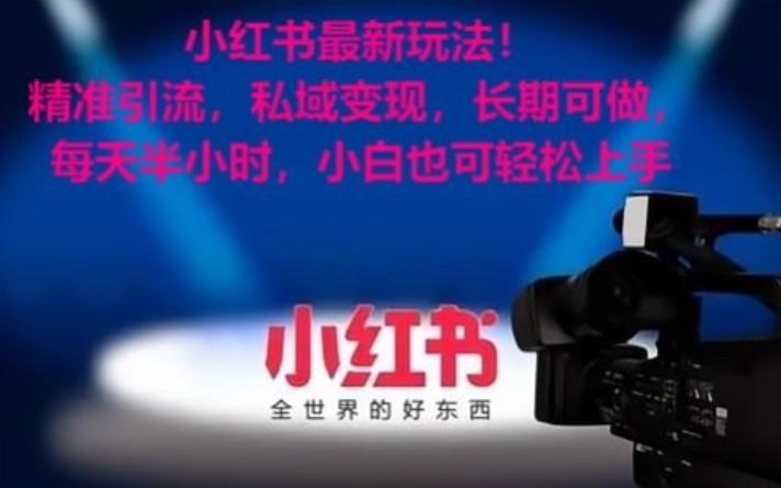 小红书最新玩法！精准引流，私域变现，长期可做，每天半小时，小白也可轻松上手-我爱自学网