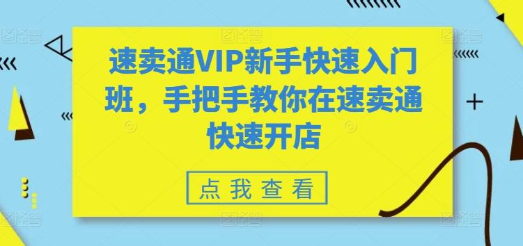 速卖通VIP新手快速入门班，手把手教你在速卖通快速开店-我爱自学网