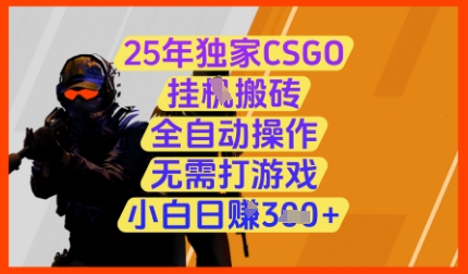 25年独家CSGO挂G搬砖，全自动操作，无需打游戏，小白日入3张+【揭秘】-我爱自学网