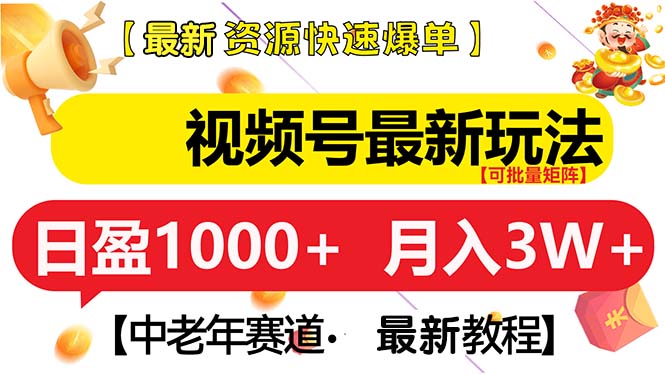 视频号最新玩法 中老年赛道 月入3W+-我爱自学网