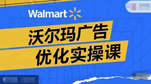 沃尔玛广告优化实操课，广告报告实操讲解，广告如何提高转化和ROAS等-我爱自学网