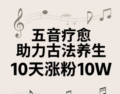 古法五音养生教程，五音疗愈的视频的制作方法，2-4小时就能学会，作者10天涨粉10W-我爱自学网
