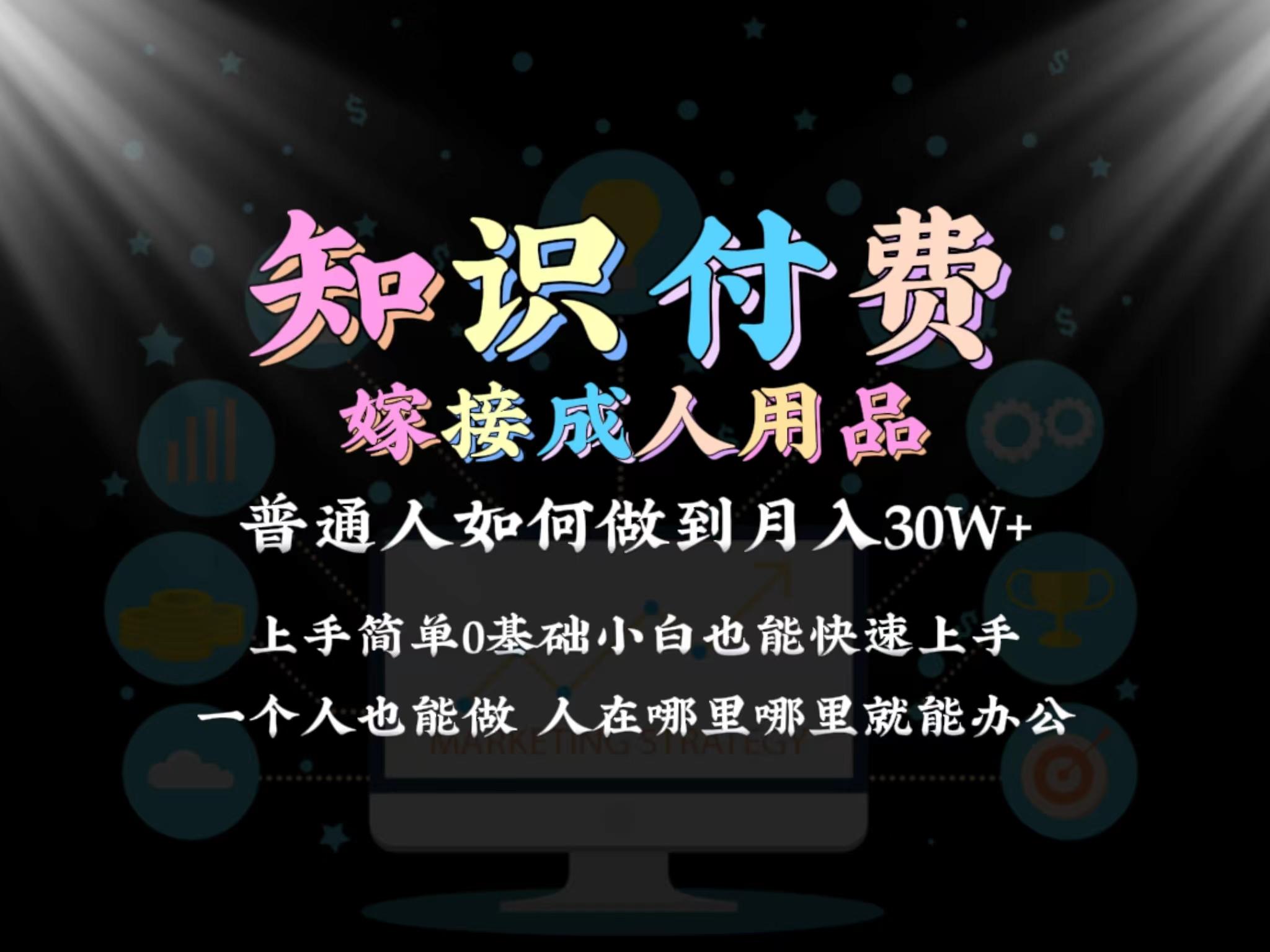 2024普通人做知识付费结合成人用品如何实现单月变现30w 保姆教学1.0-我爱自学网