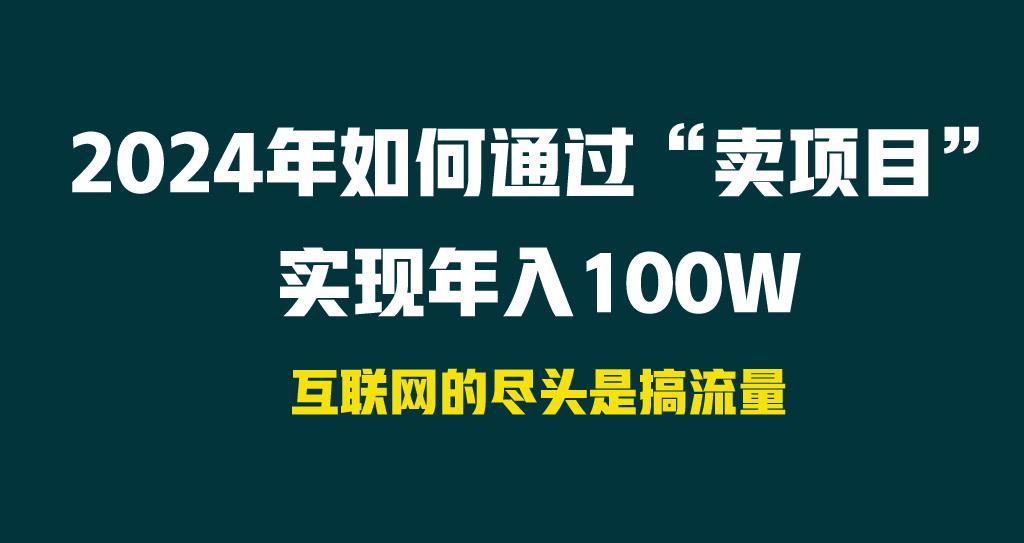2024年如何通过“卖项目”实现年入100W-我爱自学网