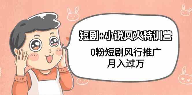 小说+短剧风火特训营，0粉短剧小说风行推广，实现月入过万-我爱自学网