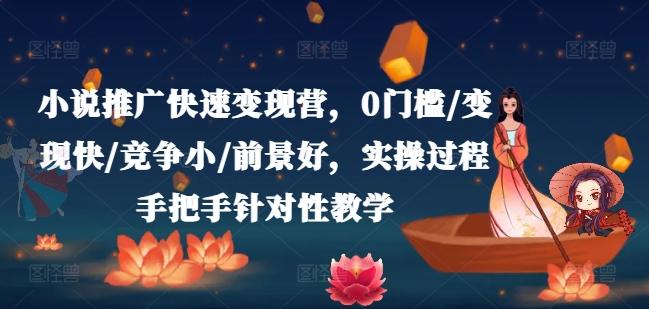 小说推广快速变现营，0门槛/变现快/竞争小/前景好，实操过程手把手针对性教学-我爱自学网