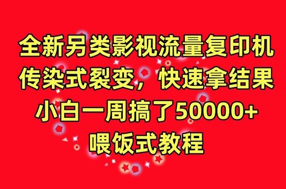 全新另类影视流量复印机，传染式裂变，快速拿结果，小白一周搞了50000+，喂饭式教程【揭秘】-我爱自学网