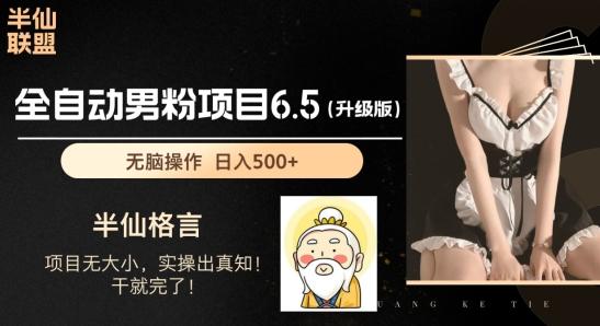 男粉项目6.5升级版，全自动男粉项目，日收入1K+【揭秘】-我爱自学网