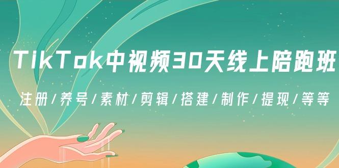 TikTok中视频-30天线上陪跑班：注册/养号/素材/剪辑/搭建/制作/提现/等等-我爱自学网
