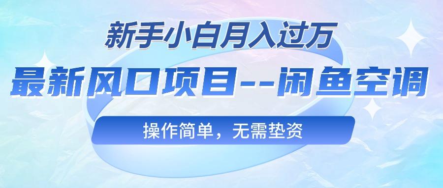 最新风口项目—闲鱼空调，新手小白月入过万，操作简单，无需垫资-我爱自学网