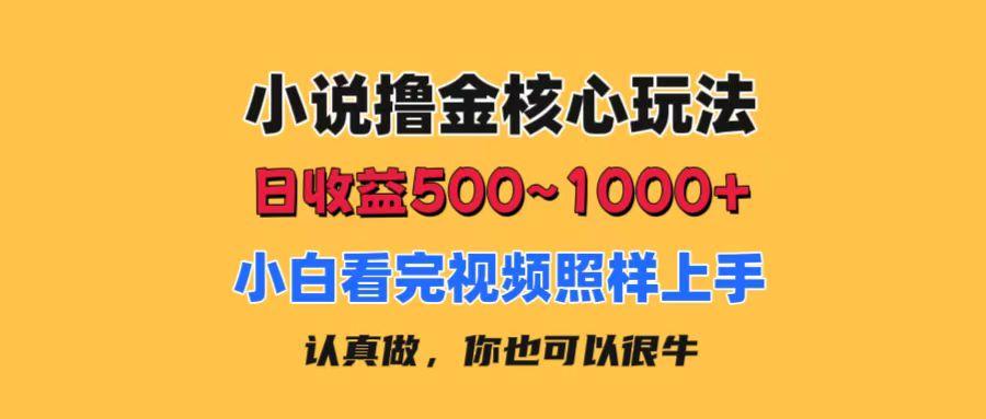 小说撸金核心玩法，日收益500-1000+，小白看完照样上手，0成本有手就行-我爱自学网