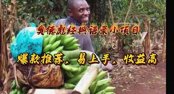 奥德彪经典语录小项目，爆款推荐，易上手，收益高-我爱自学网