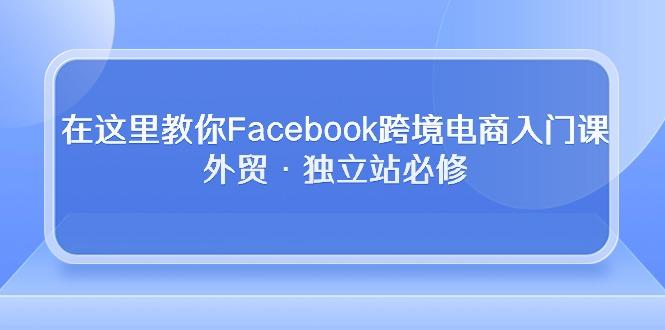在这里教你Facebook跨境电商入门课，外贸·独立站必修-我爱自学网