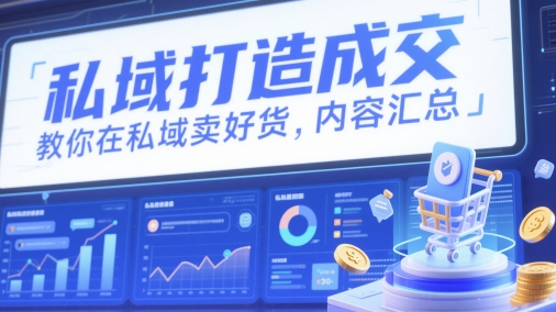私域打造成交，教你在私域卖好货，内容汇总-我爱自学网