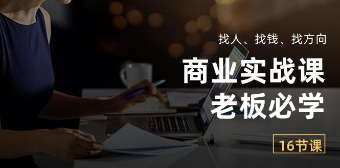 商业实战课【老板必学】：找人、找钱、找方向(16节课-我爱自学网