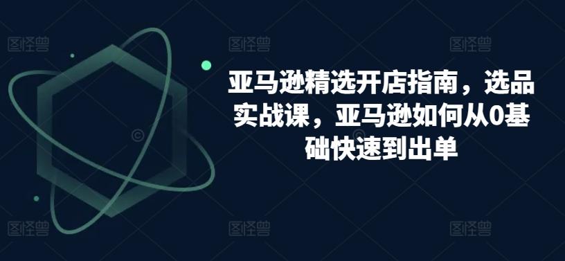 亚马逊精选开店指南，选品实战课，亚马逊如何从0基础快速到出单-我爱自学网