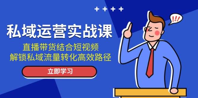 私域运营实战课：直播带货结合短视频，解锁私域流量转化高效路径-我爱自学网