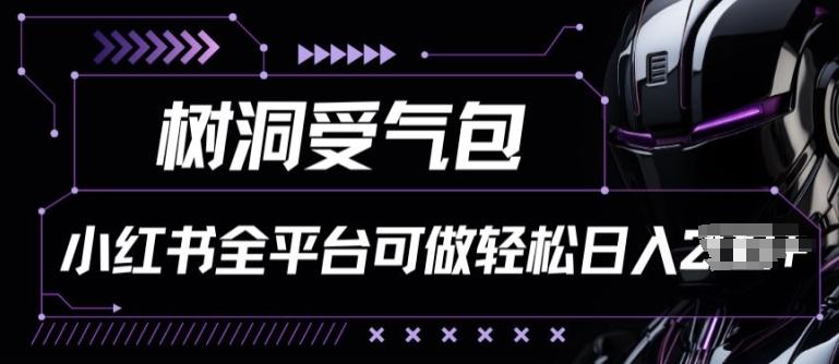 小红书等全平台树洞受气包项目，轻松日入一两张【揭秘】-我爱自学网