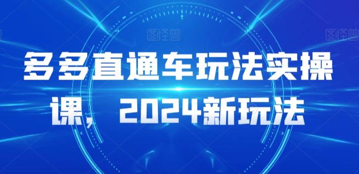 多多直通车玩法实操课，2024新玩法-我爱自学网