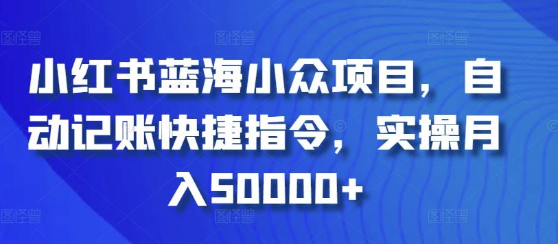 小红书蓝海小众项目，自动记账快捷指令，实操月入50000+【揭秘】-我爱自学网