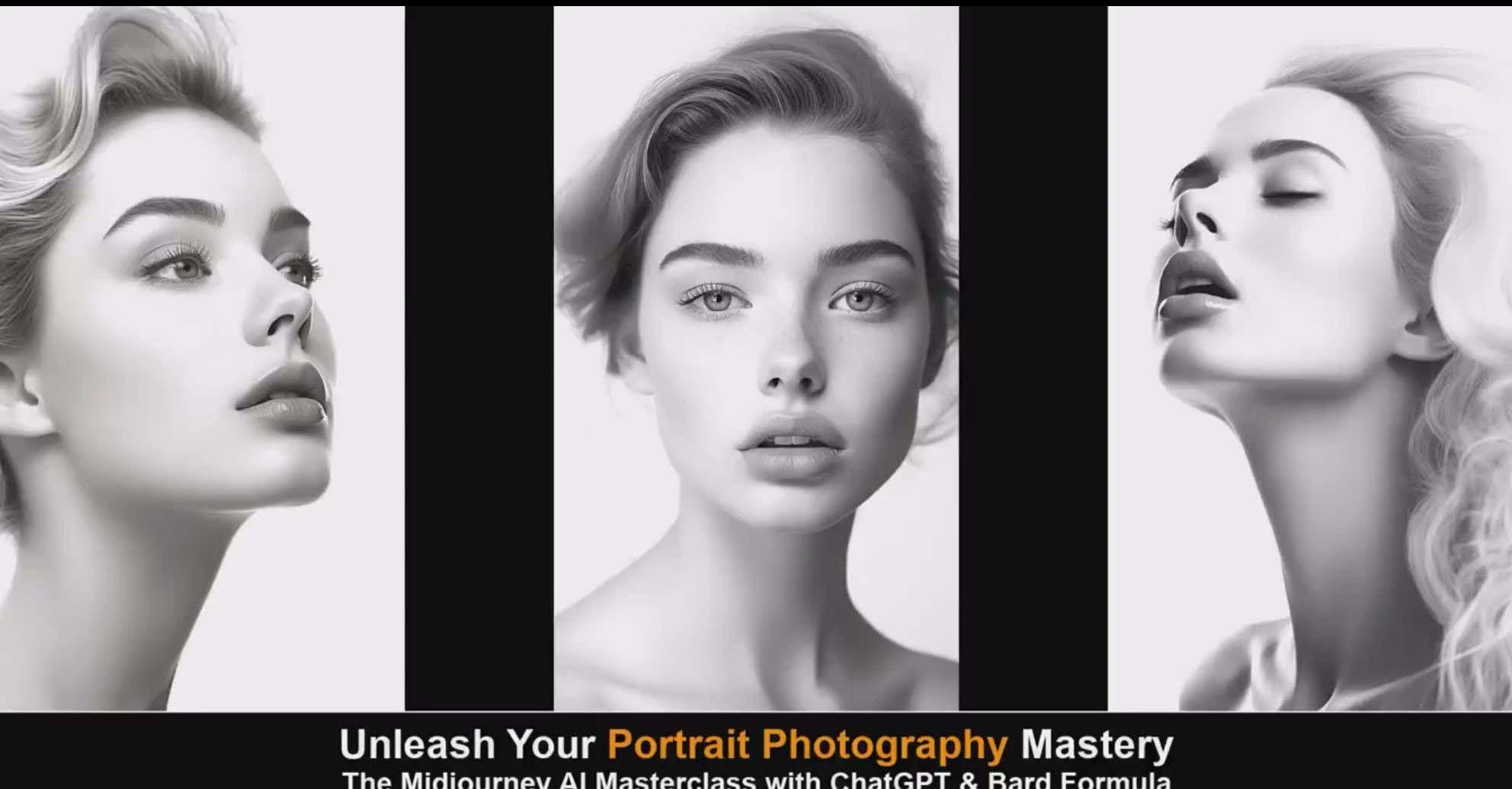 图片[1]-(9312期)Midjourney v5 ChatGPT 和 Bard AI人工智能人像摄影大师班-15节-中英字幕-我爱自学网