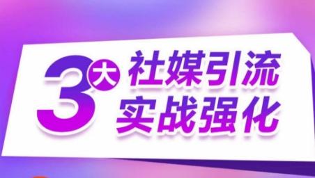 3大社媒引流实战强化，多渠道站外引流，高效精准获客，订单销售额翻倍增长-我爱自学网