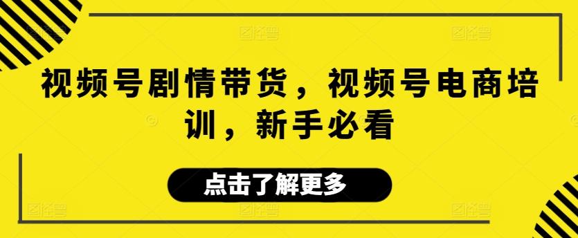 视频号剧情带货，视频号电商培训，新手必看-我爱自学网