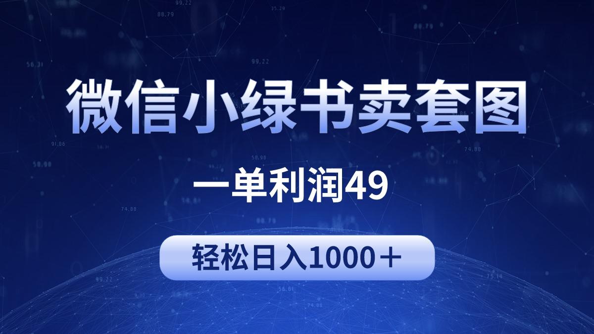 (9915期)冷门微信小绿书卖美女套图，一单利润49，轻松日入1000＋-我爱自学网