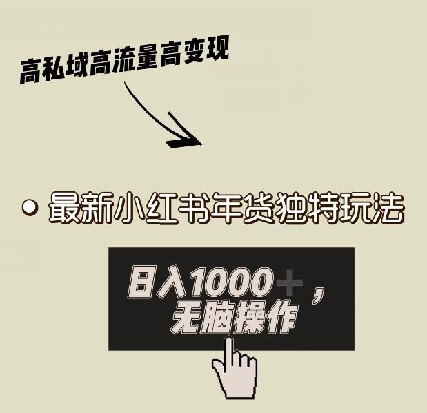 小红书年货独特玩法，高私域高流量高变现，日入1000+小白易上手-我爱自学网