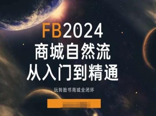 2024Faceboo商城自然流(从入门到精通)，玩转脸书商城全闭环-我爱自学网