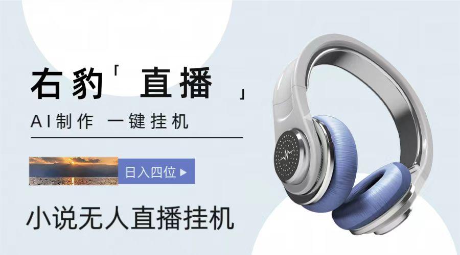 右豹小说无人直播挂机吸金项目，简单易行收益稳定， 月入1000+-我爱自学网
