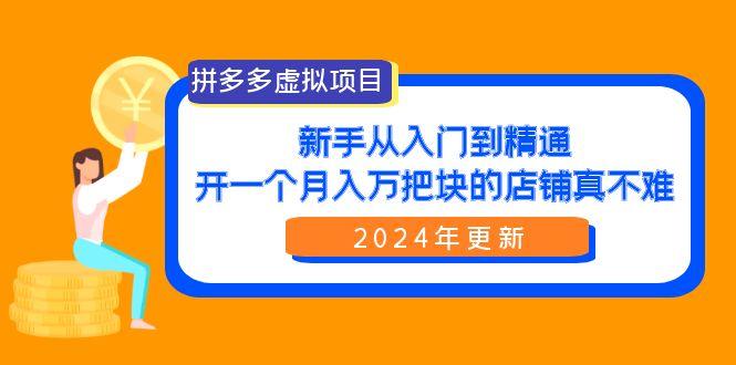 (9744期)拼多多虚拟项目：入门到精通，开一个月入万把块的店铺 真不难(24年更新)-我爱自学网