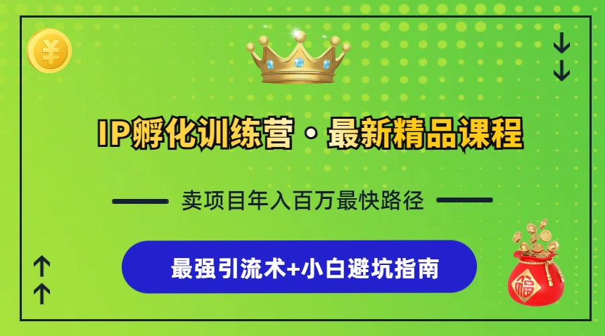 IP孵化训练营，知识付费全流程+最强引流术+小白避坑指南-我爱自学网