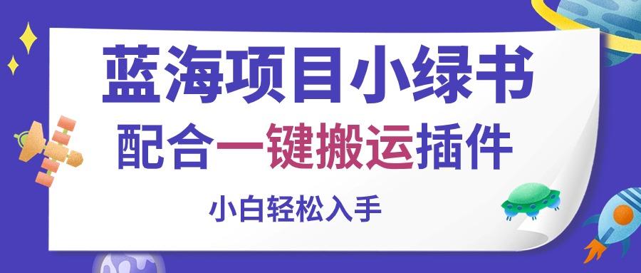 蓝海项目小绿书，配合一键搬运插件，小白轻松入手-我爱自学网