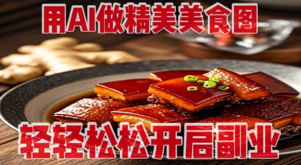 用AI做精美美食图，无需专业设备拍摄，轻轻松松开启副业-我爱自学网