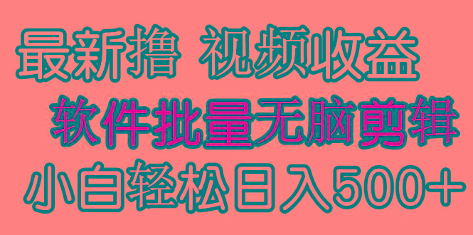 (9569期)发视频撸收益，软件无脑批量剪辑，第一天发第二天就有钱-我爱自学网
