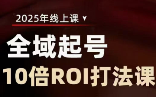 2025全域起号10倍ROI打法课，助你提升直播间的投资回报率-我爱自学网