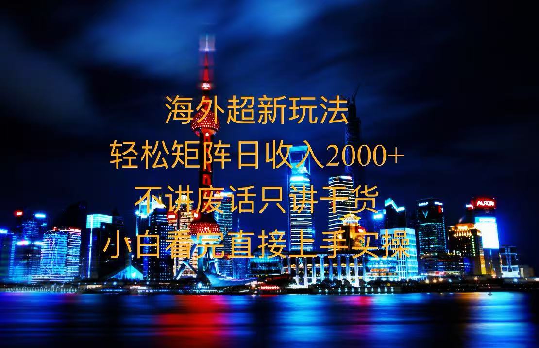 2025全新海外暴力玩法，操作简单，小白轻松上手-我爱自学网