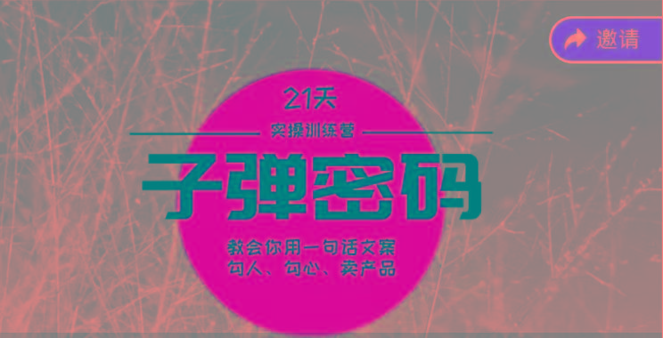 《子弹密码训练营》-用一句话文案勾人勾心卖产品，21天学到顶尖文案大师策略和技巧-我爱自学网