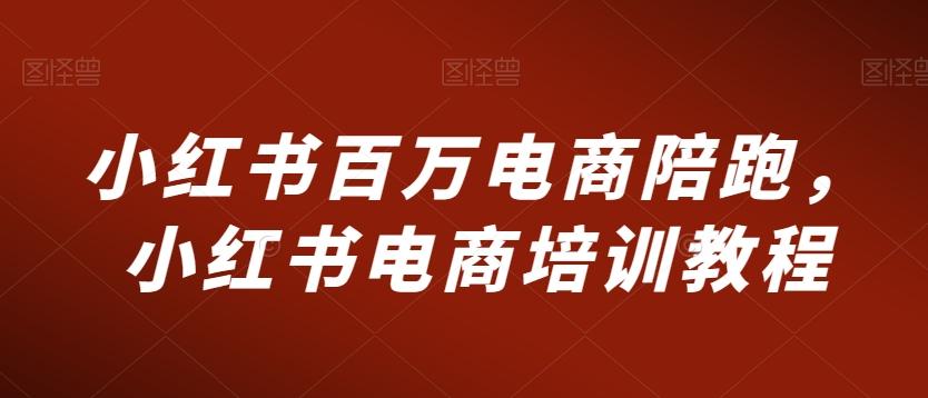 小红书百万电商陪跑，小红书电商培训教程-我爱自学网