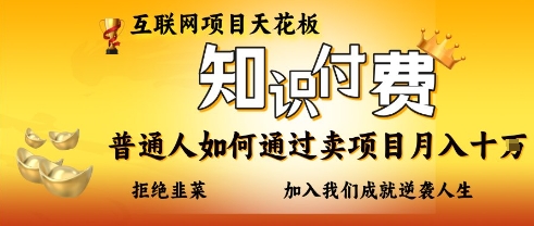 互联网项目天花板，知付付费项目，普通人如何通过卖项目月入十个，拒绝韭菜【揭秘】-我爱自学网