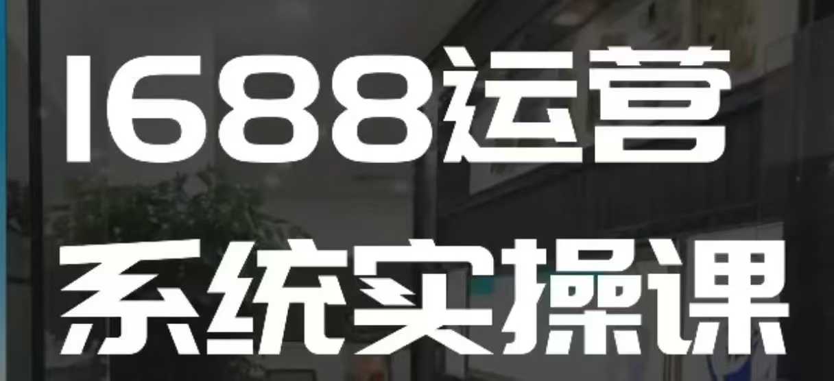 1688高阶运营系统实操课，快速掌握1688店铺运营的核心玩法-我爱自学网
