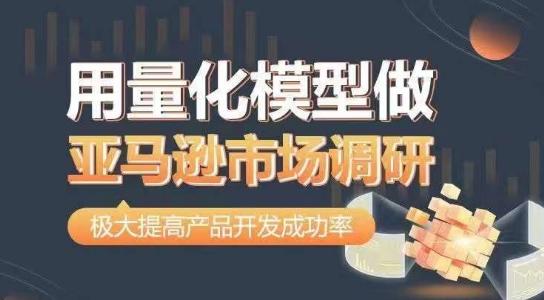 用量化模型做亚马逊市场调研，从数据出发，更高效更准确做判断，极大提高产品开发成功率-我爱自学网