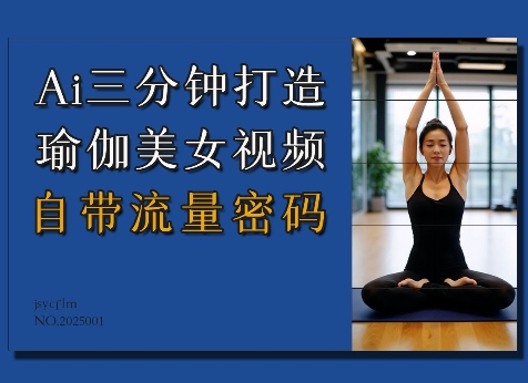 Ai3分钟打造瑜伽美女视频，自带流量密码-我爱自学网