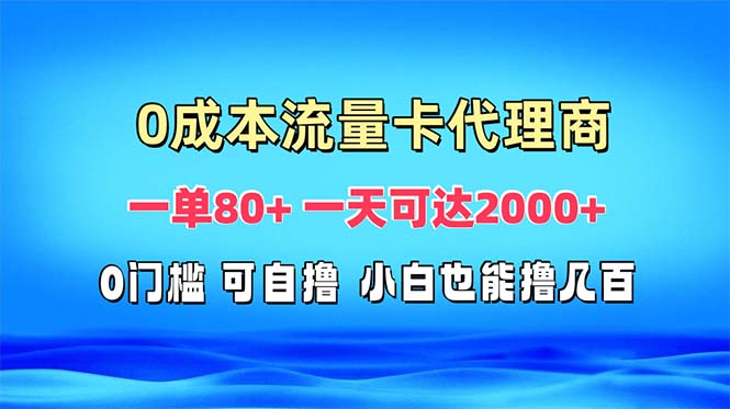 免费流量卡代理一单80+ 一天可达2000+-我爱自学网